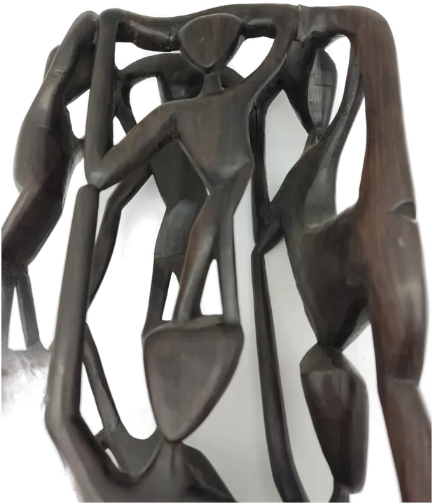 Makonde Lebensbaum Ebenholzfigur schwarz - 93 cm  - Bild 3