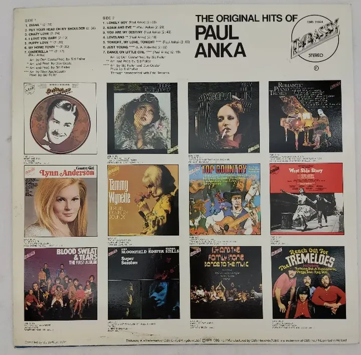 Langspielplatte - Paul Anka - The Original Hits of Paul Anka - Bild 2