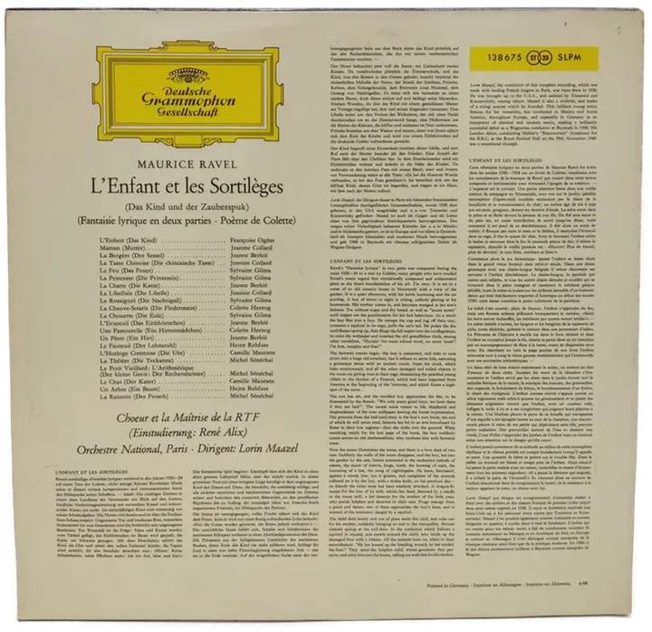 Vinyl LP - Maurice Ravel, Lorin Maazel - L'Enfant et les Sortilèges  - Bild 2