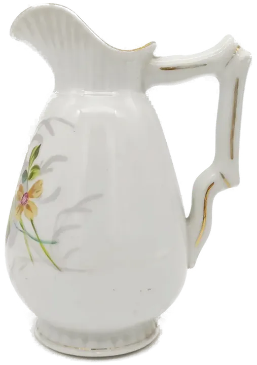 Vintage Kanne/ Vase aus Porzelan mit Blumenmuster  - Bild 4