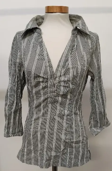 Vero Moda Damenbluse in grau-weiß, Größe M - Bild 1