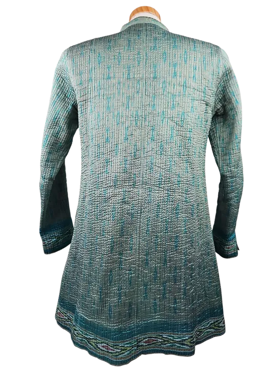 Dori - Vintage Herren Jacke (Seide), türkis - Gr. M - Bild 3