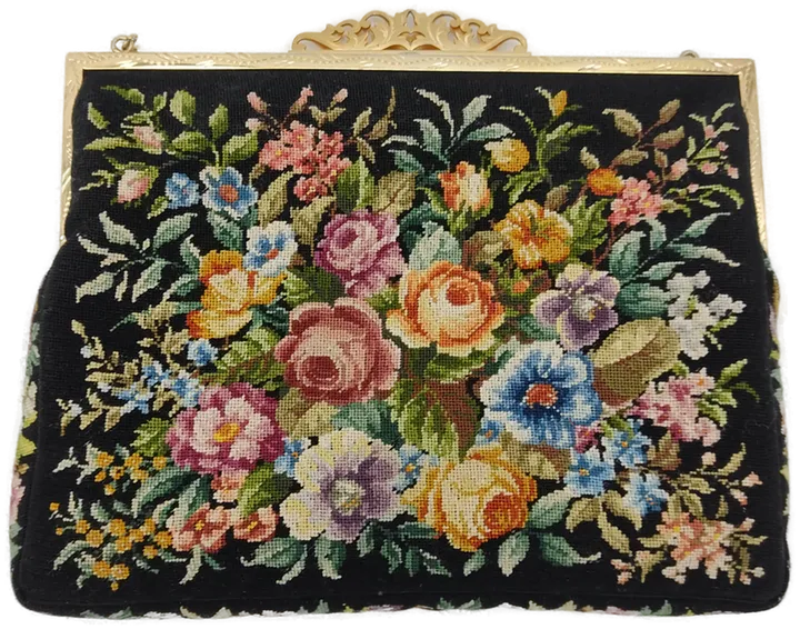 Damen Vintage Tasche mit Blumenmuster  - Bild 1