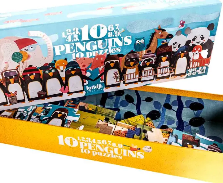 Londji 10 Pinguine Puzzle 55 Teile - Bild 1