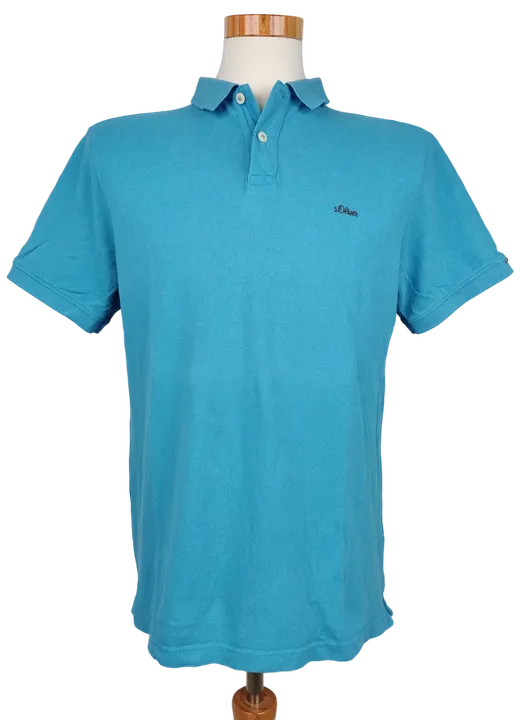 s.Oliver Herren Polo Shirt, blau - Gr. L  - Bild 4