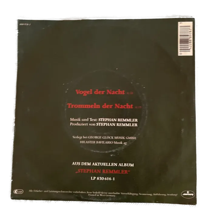 Singles Schallplatte - Stephan Remmler - Vogel der Nacht; Trommeln der Nacht - Bild 2