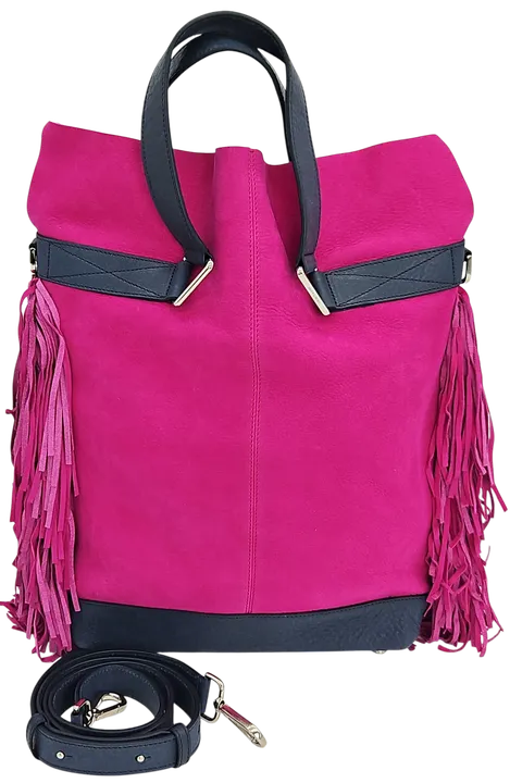 Max V. Koenig Damen Handtasche mit Fransen, lila - mittel - Bild 1