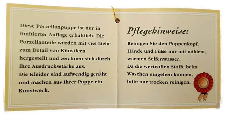 Porzellan Puppe - Bild 3