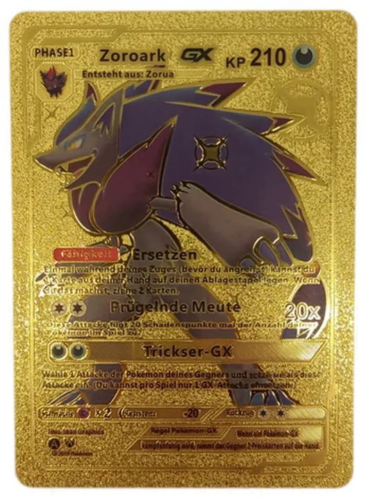 Pokémon Sammelkarte Goldfolie Phase1 Zoroark GX - Bild 1