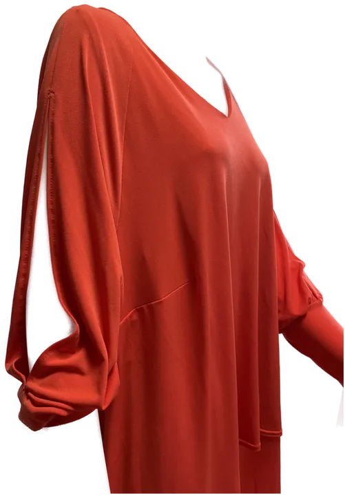 KIRSTEN KROG Design - festliches coral-rotes Damenkleid Gr. 50 Neu! - Bild 3