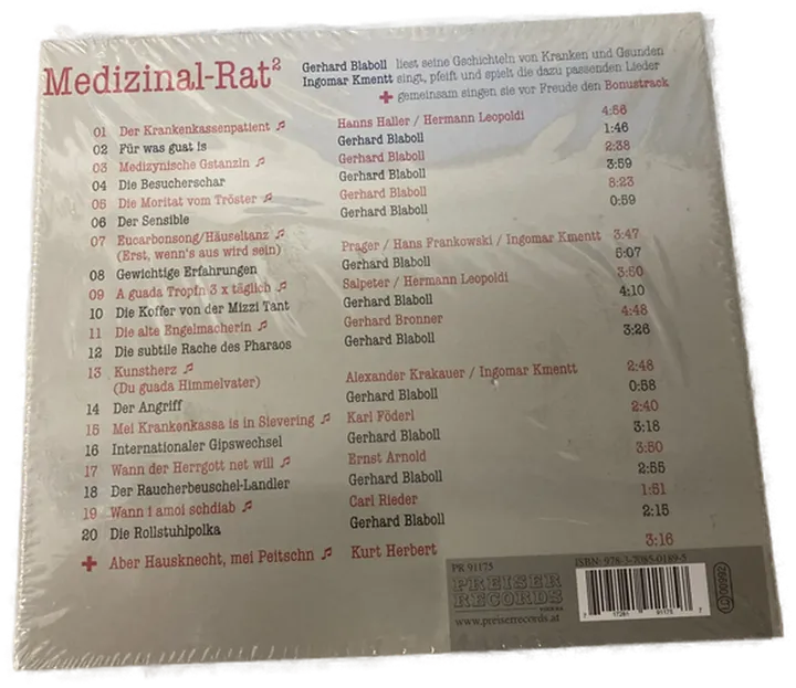 Medizinal Rat - Wiener Lieder und Texte - CD - Bild 2