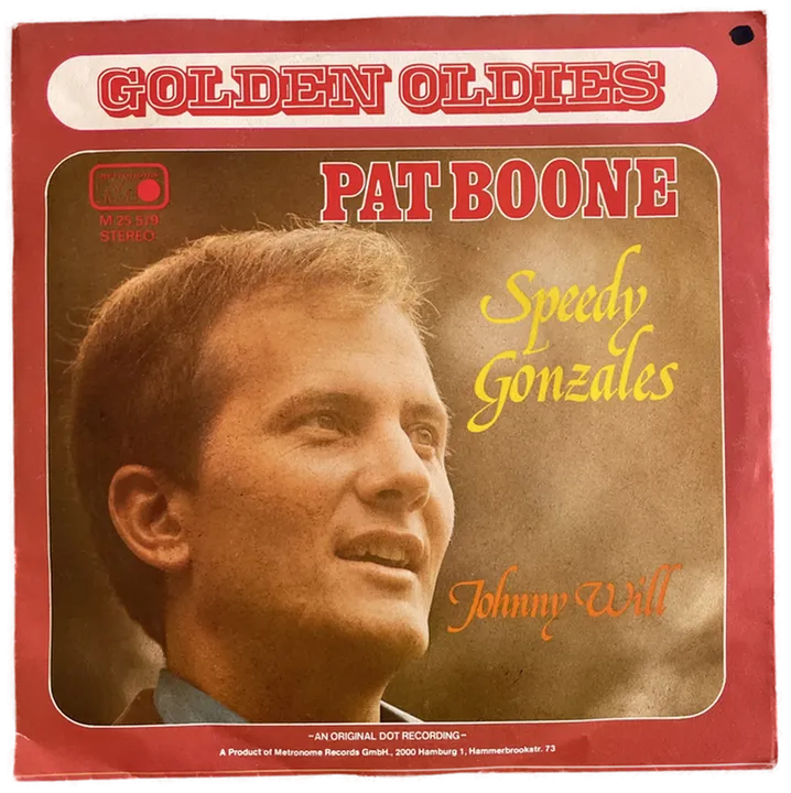 Singles Schallplatte - Pat Boone - Speedy Gonazles; Johnny will - Bild 2
