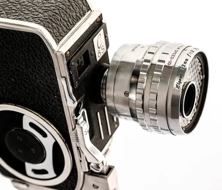 Paillard Bolex C8S 8mm Filmkamera mit Elgeet Synchronex 8 Objektiv - Bild 5