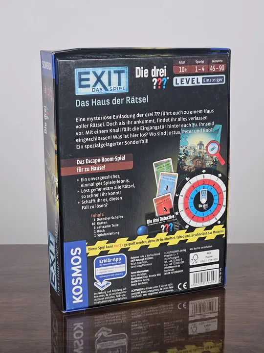EXIT Das Spiel - Das Haus der Rätsel - Die Drei ??? - Gesellschaftsspiel -KOSMOS  - Bild 2