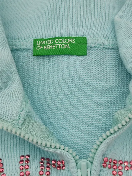  United Colors of Benetton Kinder Sweater Jacke mint Gr. M (130 cm) - Bild 2