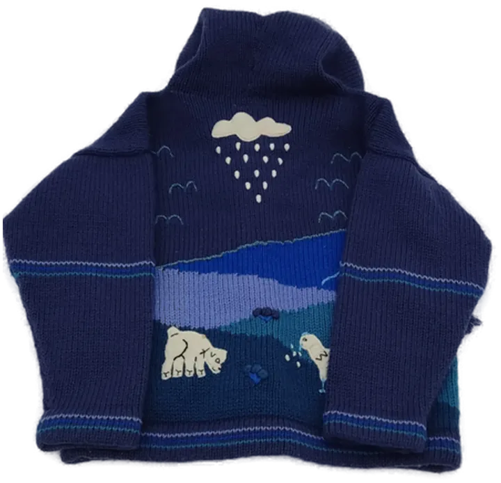 Artesanias Kinder Strickjacke Blau Gr. 6 Jahre - Bild 4