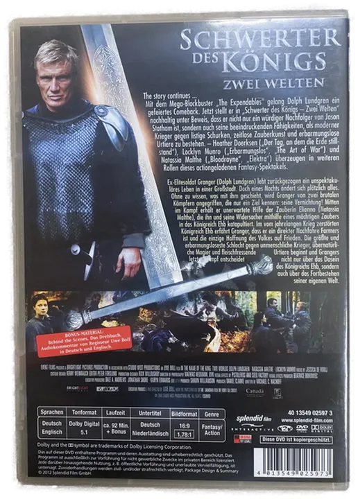 Dolph Lundgren - Schwerter des Königs zwei Welten - DVD - Bild 2