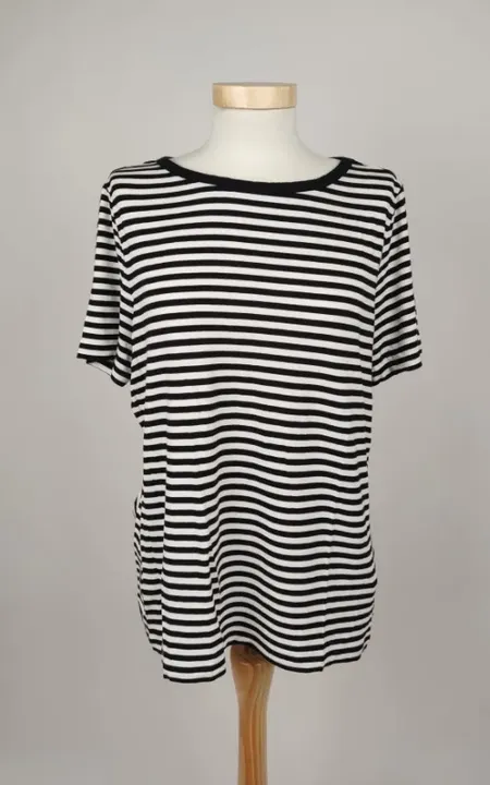 Betty Barclay Damen T-Shirt schwarz/weiß gestreift - XXL  - Bild 1