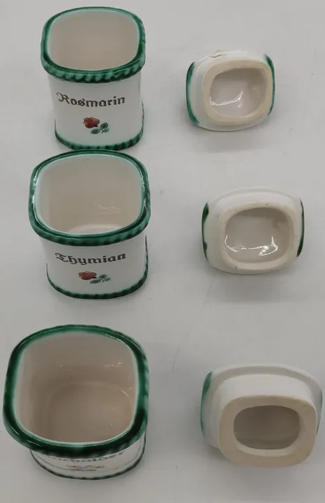 Gmundner Keramik: Vorratsbehälter mit Streublumenmuster, handgemalt - Bild 8