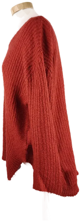 Pullover 'Amisu', langarm mit Rundhalsausschnitt, gestrickt, terracotta, Größe S - Bild 2