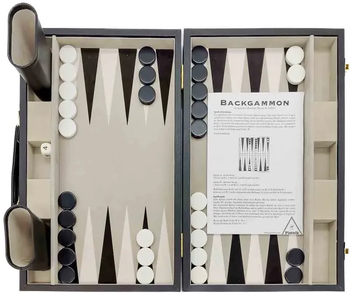 Piatnik Backgammonkoffer Schwarz Nr. 634581 - Bild 1