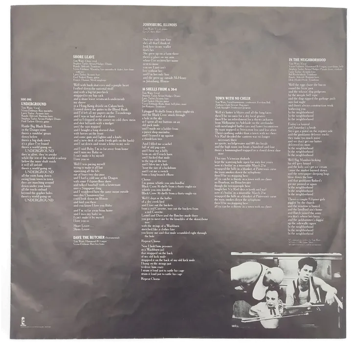 Vinyl LP - Tom Waits - Swordfishtrombones  - Bild 3