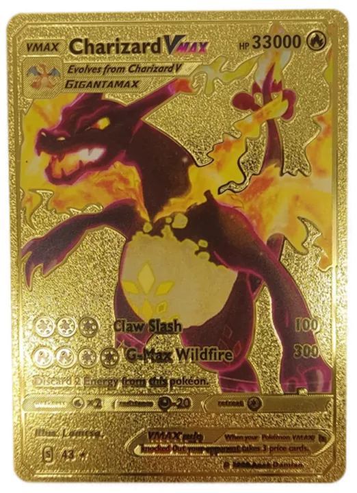  Pokémon Sammelkarte Goldfolie Charizard Vmax - Bild 1