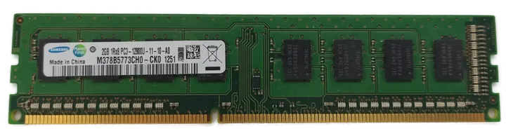 Samsung 2GB DDR3 1Rx8 PC3-12800U-11-10-A0 Arbeitsspeicher / RAM  - Bild 1