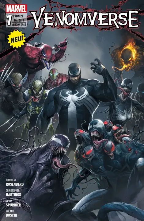 Marvel Venomverse  Band 1, Die Liga der Monster - Matthew Rosenberg, Christopher Hastings, Simon Spurrier, Roland Boschi - Bild 1