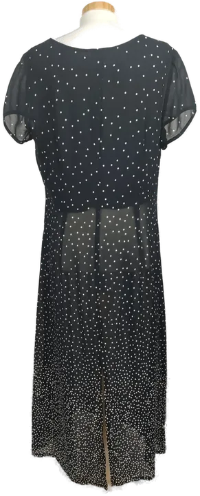 Chicc Damenkleid maxi schwarz-weiß gepunktet - L/ 40 - Bild 2