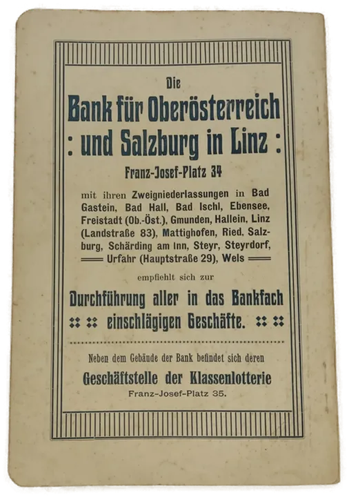 Vintage Antiquariat Donauperle Ein Führer durch Linz und Umgebung 1921 - Bild 2