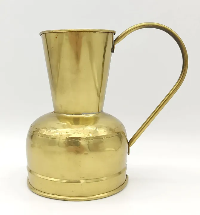 Vintage Vase aus Metall - goldfarben  - Bild 4