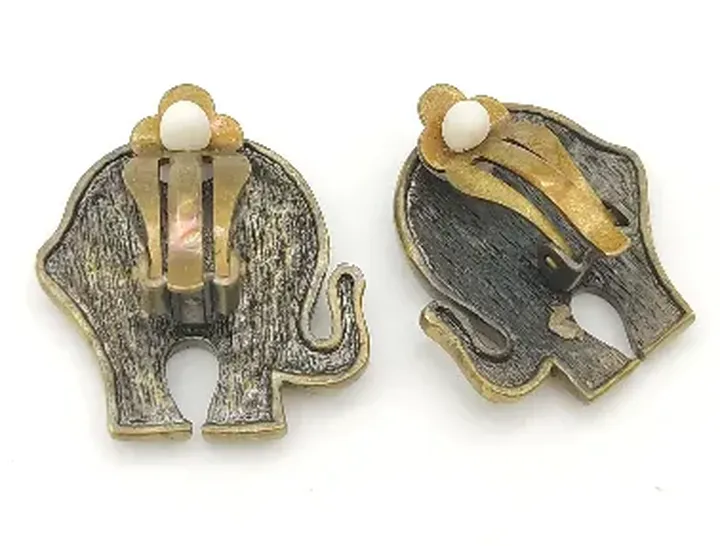 Damen Klipp-Ohrringe in Elefanten-Form  - Bild 2