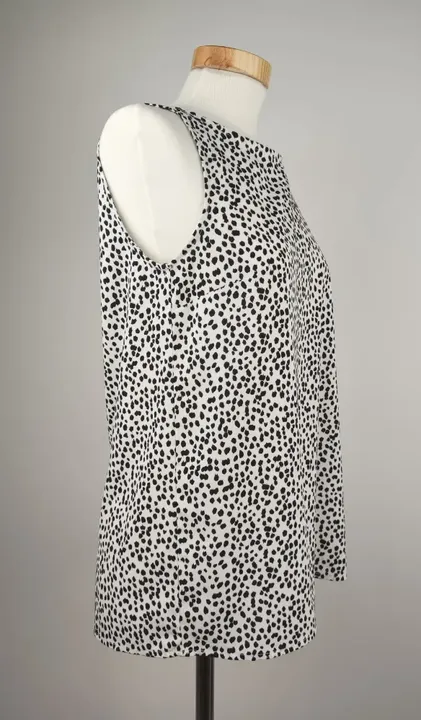 JACQUELINE DE YONG Damen ärmellose Bluse gepunktet schwarz/ weiß - 36  - Bild 2