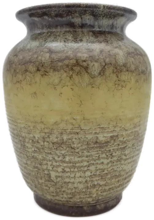Keramik Vase beige/braun/mint meliert  - Bild 1