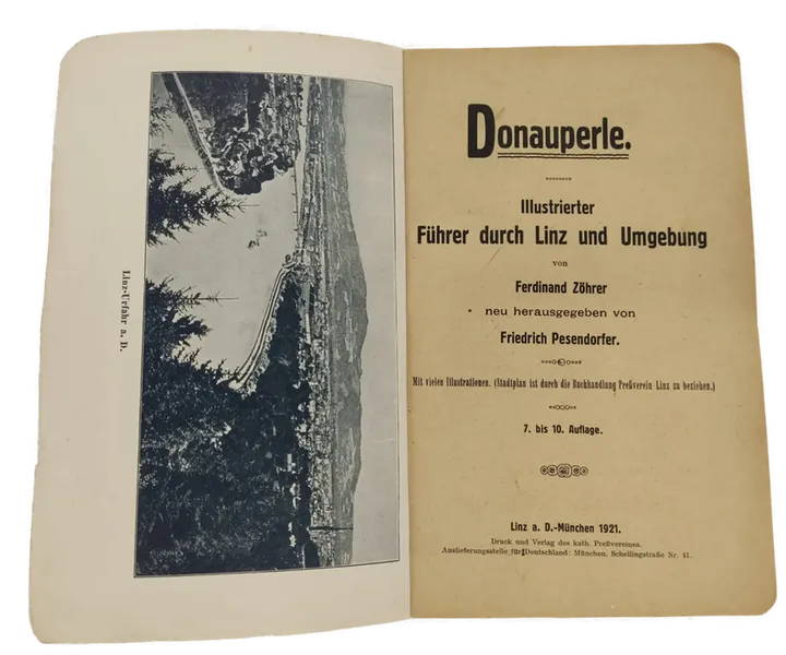Vintage Antiquariat Donauperle Ein Führer durch Linz und Umgebung 1921 - Bild 3