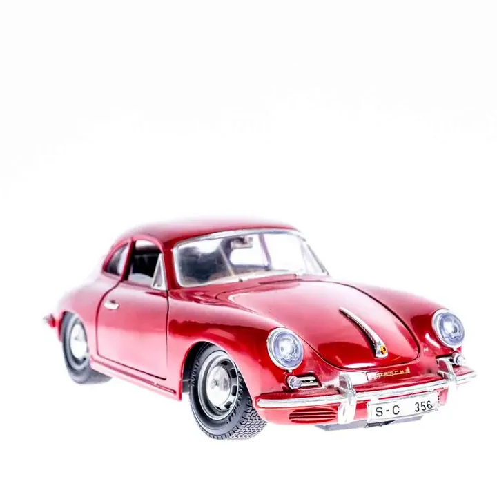 Bburago Modellauto Porsche 356 B rot (1961) 1/18 Druckguss Maßstab - Bild 1