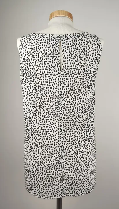 JACQUELINE DE YONG Damen ärmellose Bluse gepunktet schwarz/ weiß - 36  - Bild 3