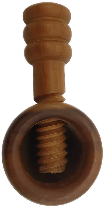 Dreh-Nussknacker aus Holz in Nussbraun - Bild 3