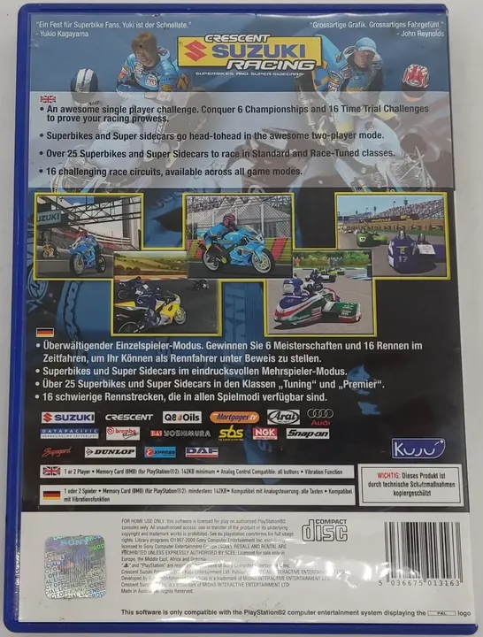 Playstation Sony PS2 Spiel Crescent Suzuki Racing - Bild 3