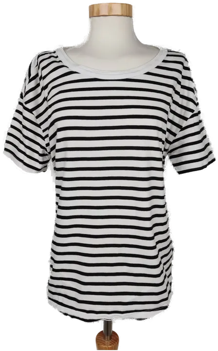 Zara Damen T-Shirt schwarz/weiß - Gr. M - Bild 4