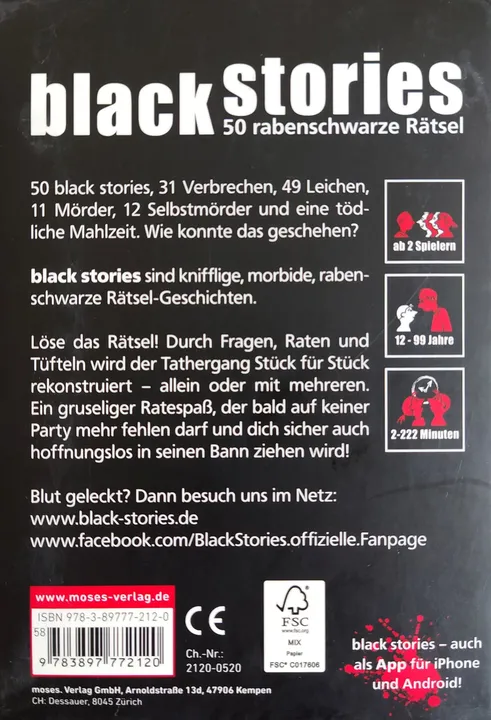 Black Stories - 50 rabenschwarze Rätsel, moses  - Bild 2