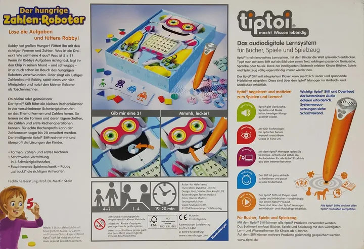 tiptoi® Der hungrige Zahlen-Roboter - Lernspiel - Ravensburger  - Bild 2