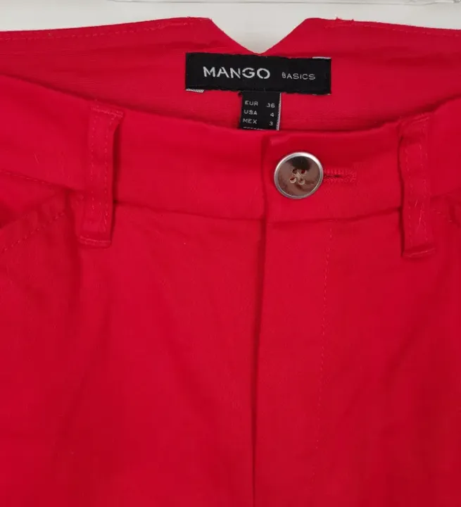 MANGO Damen Hose rot - Größe 36 - Bild 3