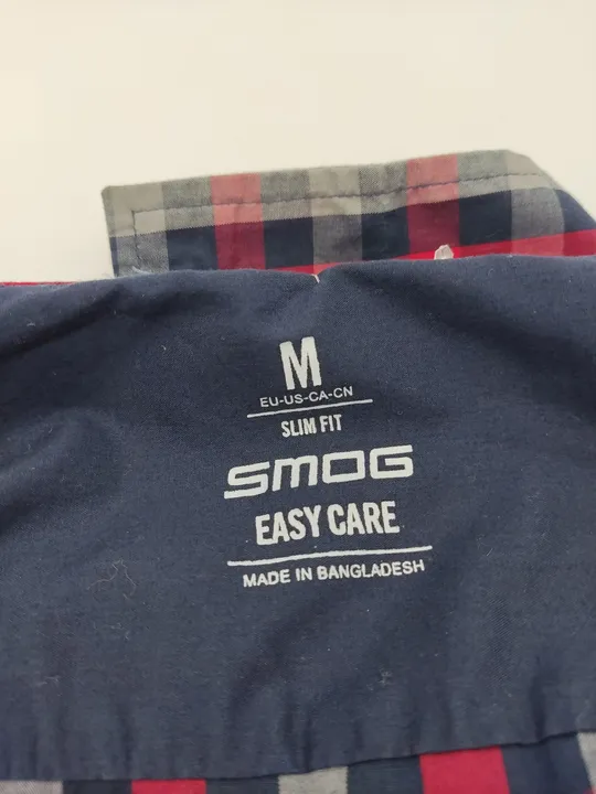 SMOG Herrenhemd kariert - M (Slim fit) - Bild 4