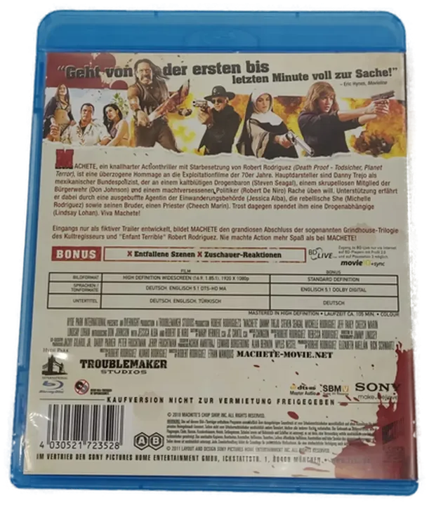 Blu-ray Disc Machete 