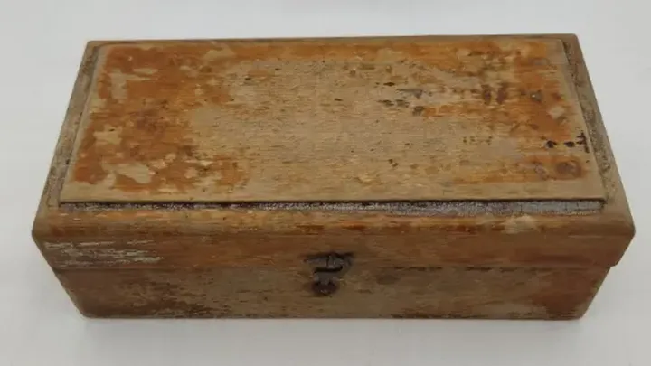 Alte Messing Gewichte in Holzschachtel 8-teilig - Bild 1