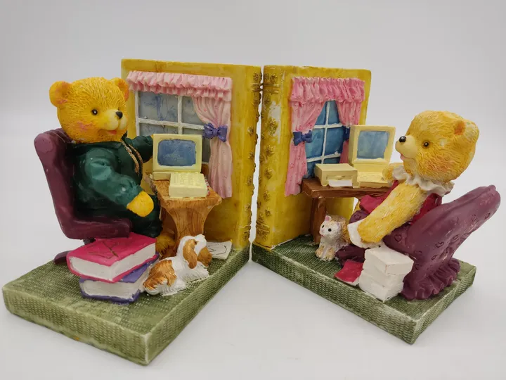 Buchstützen mit Teddybären - Bild 1