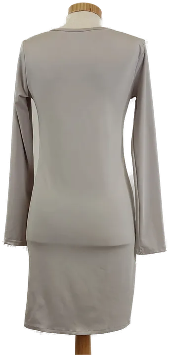 Damen Longshirt Hellgrau mit seitlichen Knöpfen, Gr. M - Bild 2
