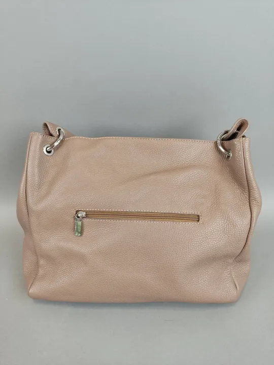 Handtasche aus Leder - taupe - Bild 4